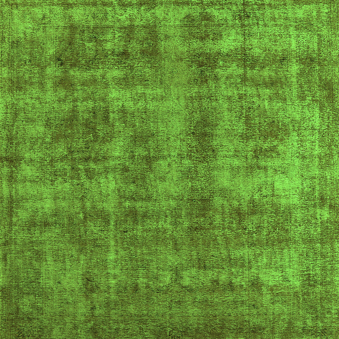 Square Oriental Green Industrial Rug, urb2194grn