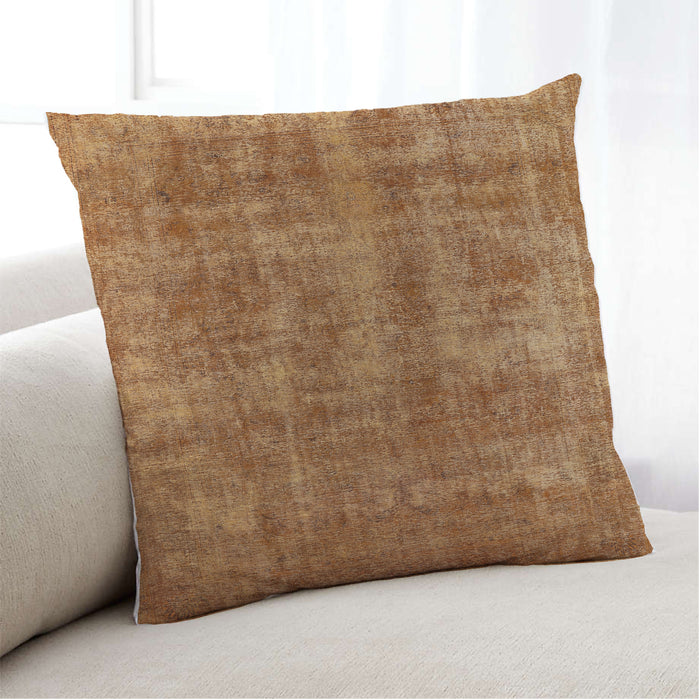 Lifestyle Image of Mid-Century Modern Urban Square Mahogany Brown Throw Pillow, 18 inch by 18 inch, pwurb2194