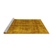 Sideview of Machine Washable Oriental Yellow Industrial Rug, wshurb2194yw