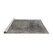 Sideview of Machine Washable Industrial Modern Cloudy Gray Rug, wshurb2195