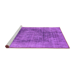 Sideview of Machine Washable Oriental Purple Industrial Area Rugs, wshurb2195pur
