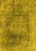 Machine Washable Oriental Yellow Industrial Rug, wshurb2195yw