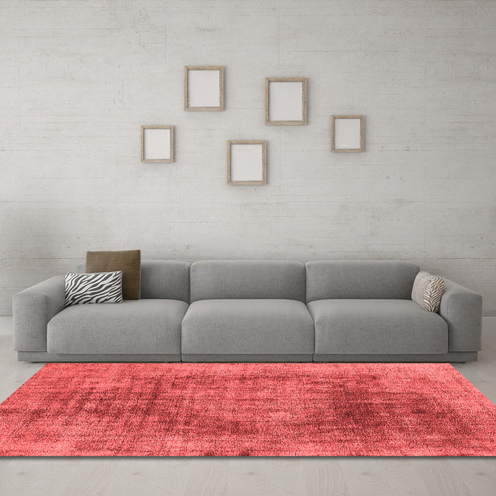 Industrial Red Washable Rugs