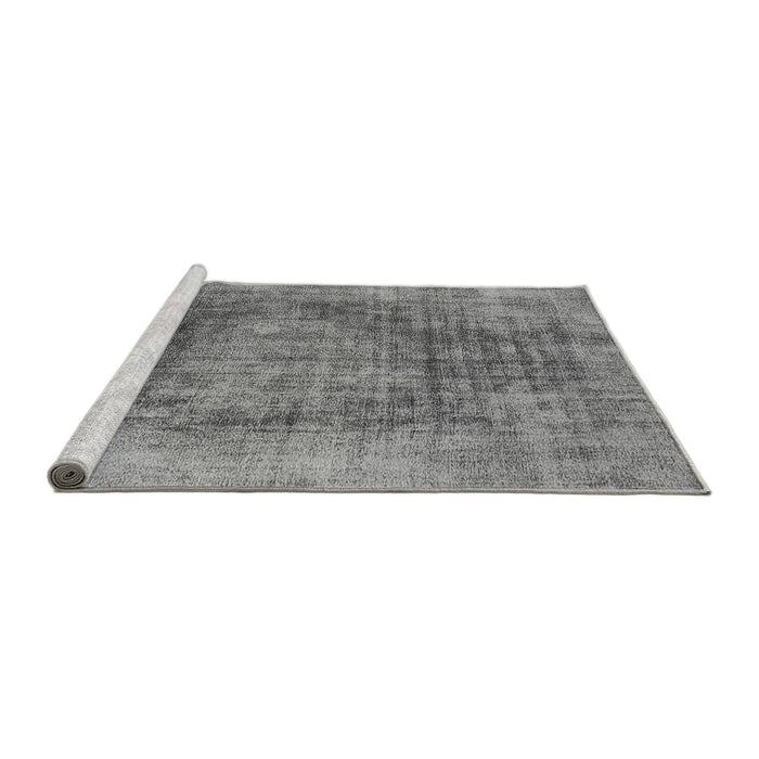Sideview of Machine Washable Oriental Gray Industrial Rug, wshurb2195gry