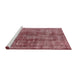 Sideview of Machine Washable Industrial Modern Light Coral Pink Rug, wshurb2196