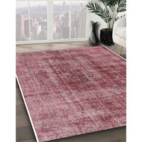 Mid-Century Modern Light Coral Pink Oriental Rug, urb2196