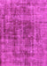 Machine Washable Oriental Pink Industrial Rug, wshurb2196pnk