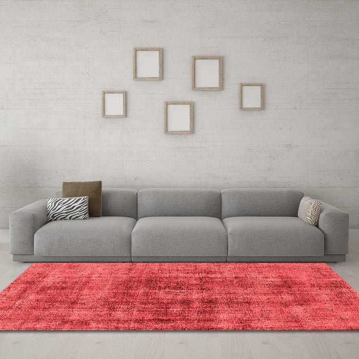 Industrial Red Washable Rugs