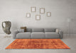 Machine Washable Oriental Orange Industrial Area Rugs in a Living Room, wshurb2196org