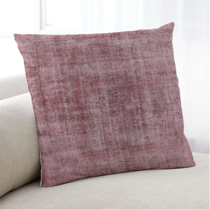 Lifestyle Image of Mid-Century Modern Urban Square Light Coral Pink Throw Pillow, 18 inch by 18 inch, pwurb2196