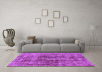 Machine Washable Oriental Purple Industrial Rug, wshurb2196pur