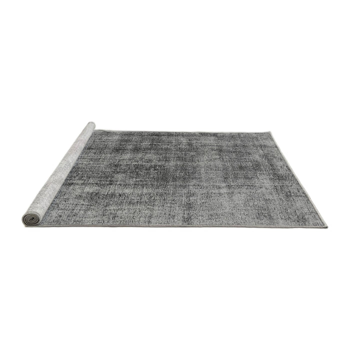 Sideview of Machine Washable Oriental Gray Industrial Rug, wshurb2196gry
