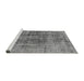 Sideview of Machine Washable Oriental Gray Industrial Rug, wshurb2196gry
