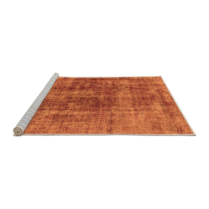 Sideview of Machine Washable Oriental Orange Industrial Area Rugs, wshurb2196org