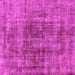 Square Machine Washable Oriental Pink Industrial Rug, wshurb2196pnk