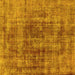 Square Machine Washable Oriental Yellow Industrial Rug, wshurb2196yw