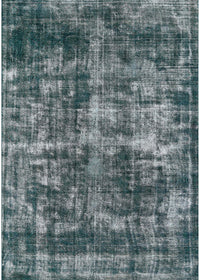 Machine Washable Industrial Modern Blue Moss Green Rug, wshurb2197