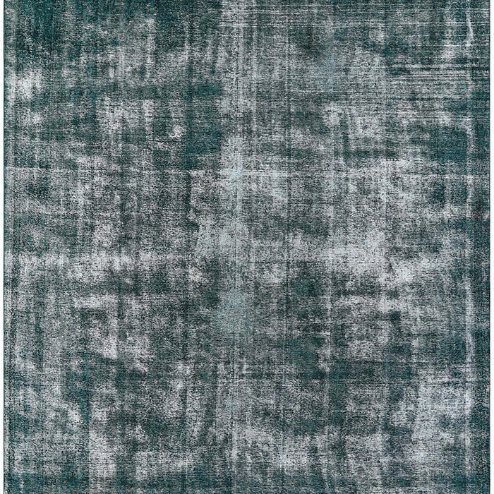 Mid-Century Modern Blue Moss Green Oriental Rug, urb2197