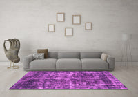 Machine Washable Oriental Pink Industrial Rug, wshurb2197pnk