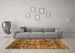 Machine Washable Oriental Orange Industrial Area Rugs in a Living Room, wshurb2197org