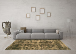 Machine Washable Oriental Brown Industrial Rug in a Living Room,, wshurb2197brn