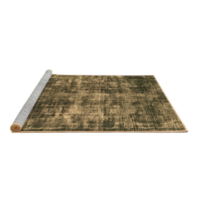 Sideview of Machine Washable Oriental Brown Industrial Rug, wshurb2197brn