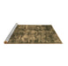 Sideview of Machine Washable Oriental Brown Industrial Rug, wshurb2197brn