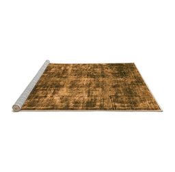 Sideview of Machine Washable Oriental Orange Industrial Area Rugs, wshurb2197org