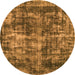 Round Oriental Orange Industrial Rug, urb2197org