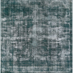 Square Machine Washable Industrial Modern Blue Moss Green Rug, wshurb2197