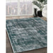 Machine Washable Industrial Modern Blue Moss Green Rug in a Family Room, wshurb2197