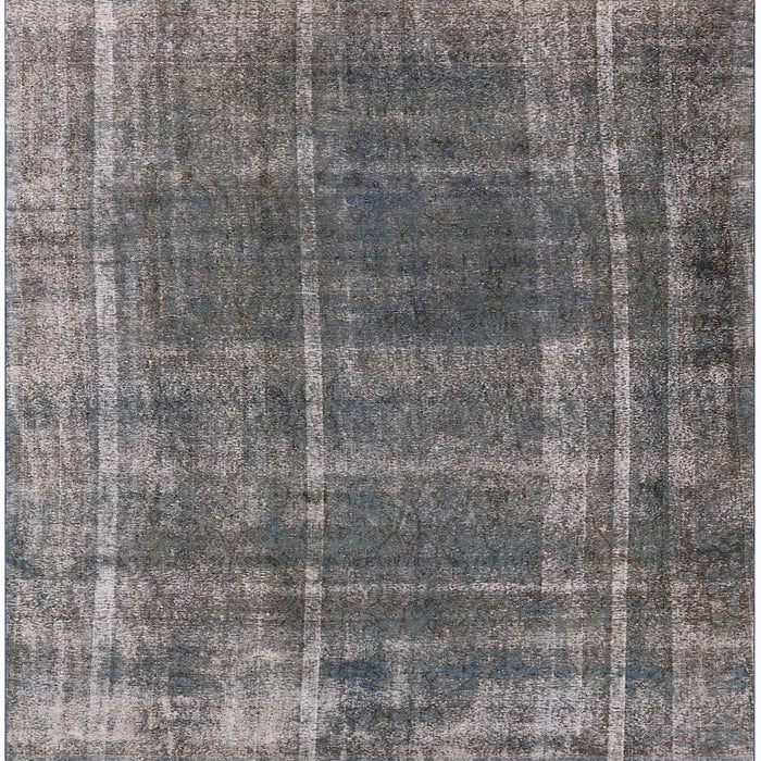 Square Mid-Century Modern Gray Oriental Rug, urb2198