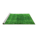 Sideview of Machine Washable Oriental Green Industrial Area Rugs, wshurb2198grn