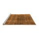 Sideview of Machine Washable Oriental Orange Industrial Area Rugs, wshurb2198org