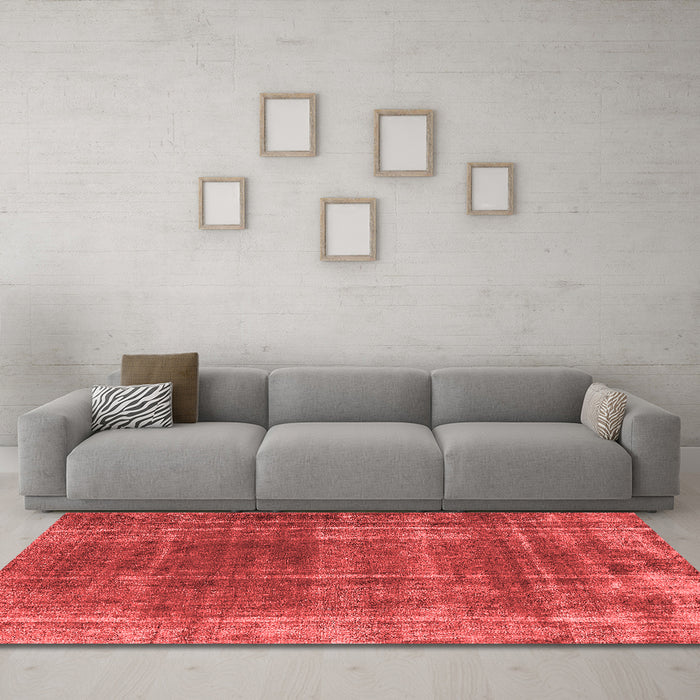 Industrial Red Washable Rugs
