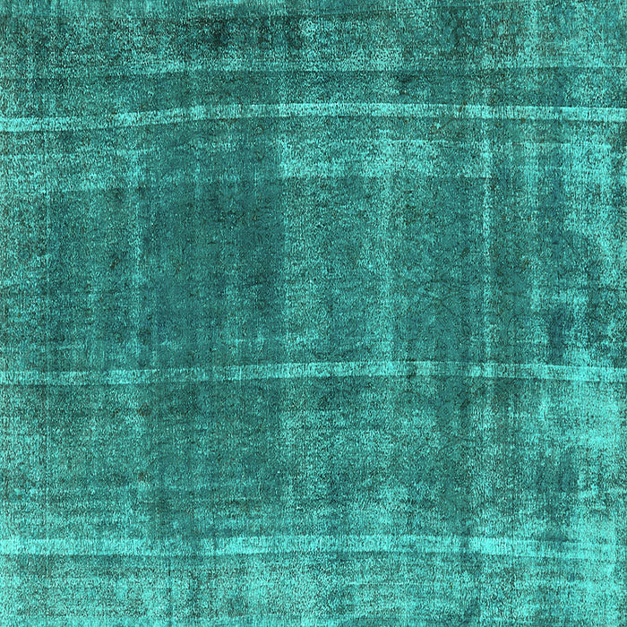 Square Oriental Turquoise Industrial Rug, urb2198turq