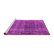 Sideview of Machine Washable Oriental Pink Industrial Rug, wshurb2198pnk