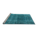 Sideview of Machine Washable Oriental Light Blue Industrial Rug, wshurb2198lblu