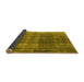 Sideview of Oriental Yellow Industrial Rug, urb2198yw