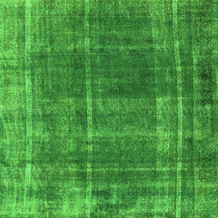 Square Oriental Green Industrial Rug, urb2198grn