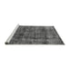 Sideview of Machine Washable Oriental Gray Industrial Rug, wshurb2199gry