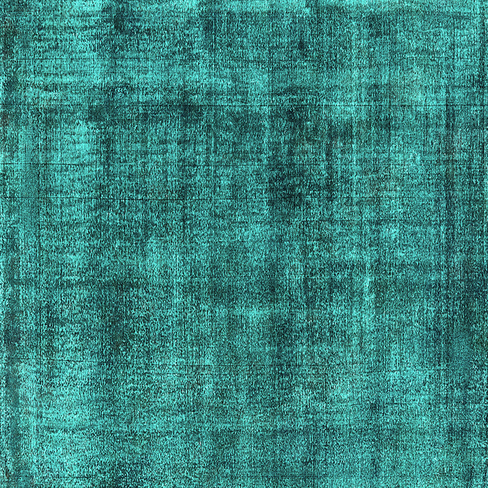 Square Oriental Turquoise Industrial Rug, urb2199turq