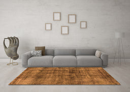 Machine Washable Oriental Orange Industrial Area Rugs in a Living Room, wshurb2199org