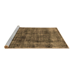 Sideview of Machine Washable Oriental Brown Industrial Rug, wshurb2199brn