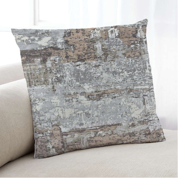 Lifestyle Image of Mid-Century Modern Urban Square Gray Throw Pillow, 18 inch by 18 inch, pwurb21