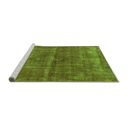 Sideview of Machine Washable Oriental Green Industrial Area Rugs, wshurb2200grn