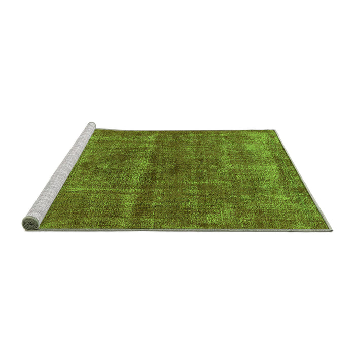 Sideview of Machine Washable Oriental Green Industrial Area Rugs, wshurb2200grn