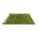 Sideview of Machine Washable Oriental Green Industrial Area Rugs, wshurb2200grn