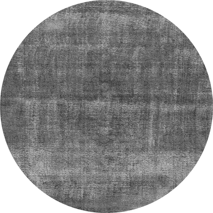 Round Oriental Gray Industrial Rug, urb2200gry