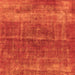 Square Machine Washable Oriental Orange Industrial Area Rugs, wshurb2200org